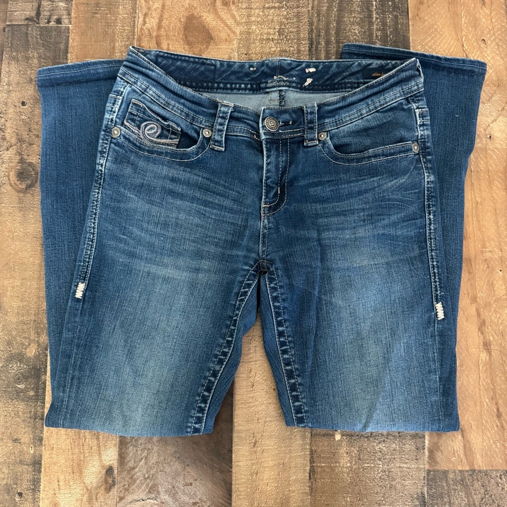 Seven7 Slim Bootcut Jeans Women’s 6 Low Rise Stretch Denim